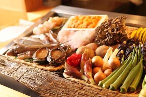 『天ぷら 天青（テンセイ）』の「天ぷら食材」