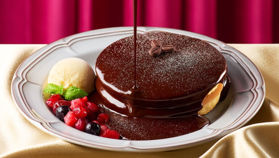 「とろける濃厚チョコソースのホットケーキ~ダークチョコレート・カカオ58%~」