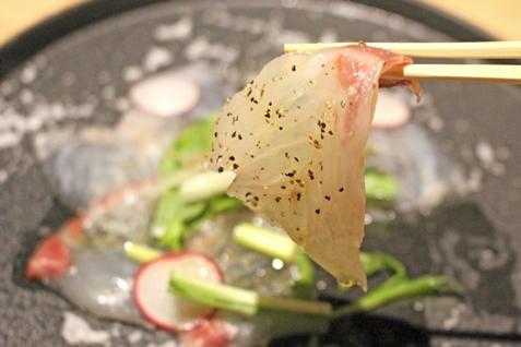「鮮魚カルパッチョ」2