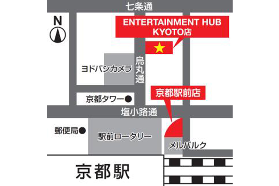 「ジャンカラENTERTAINMENT HUB KYOTO店」地図