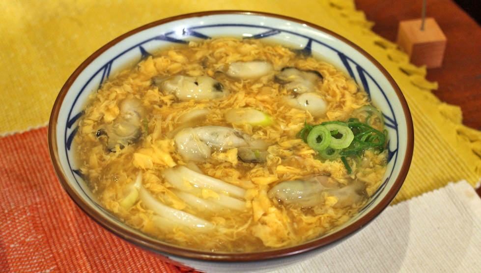 牡蠣たまあんかけうどん