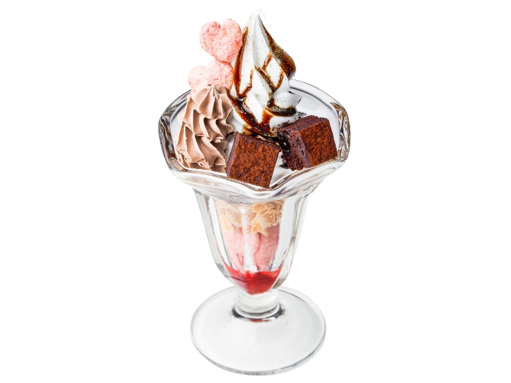 「生チョコ風濃厚リッチガトーショコラ＆ストロベリーハートパフェ」8