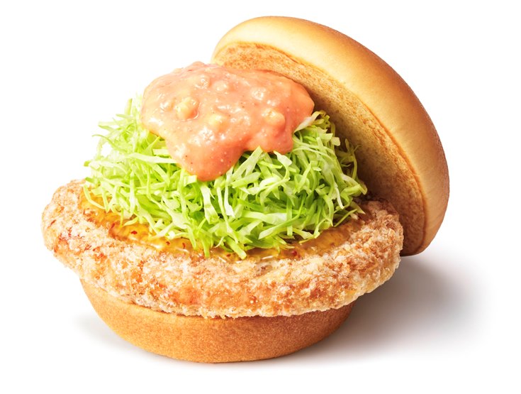 「明太チーズのとり竜田（たつた）バーガー ～タルタル仕立て～」