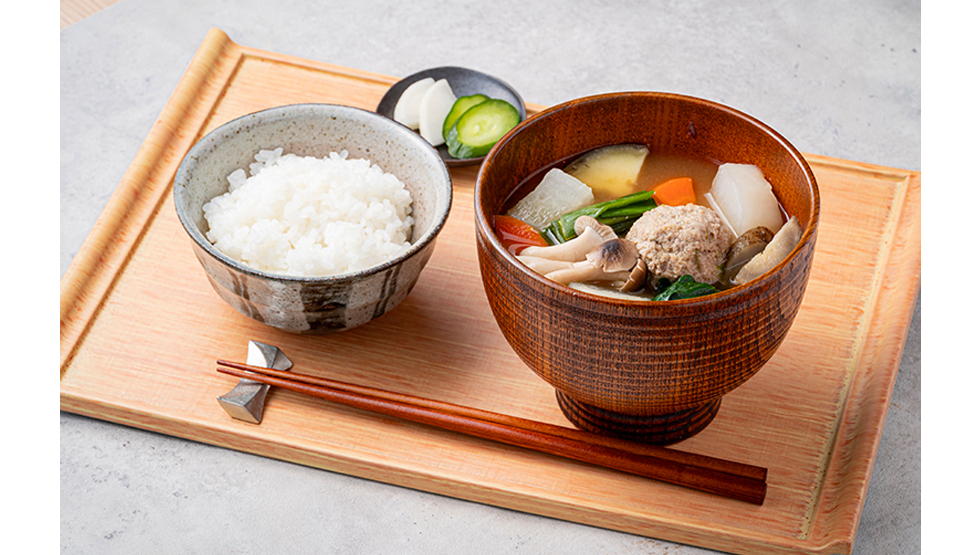 『恵比寿みそ汁（仮）』の「みそ汁・ご飯セット」
