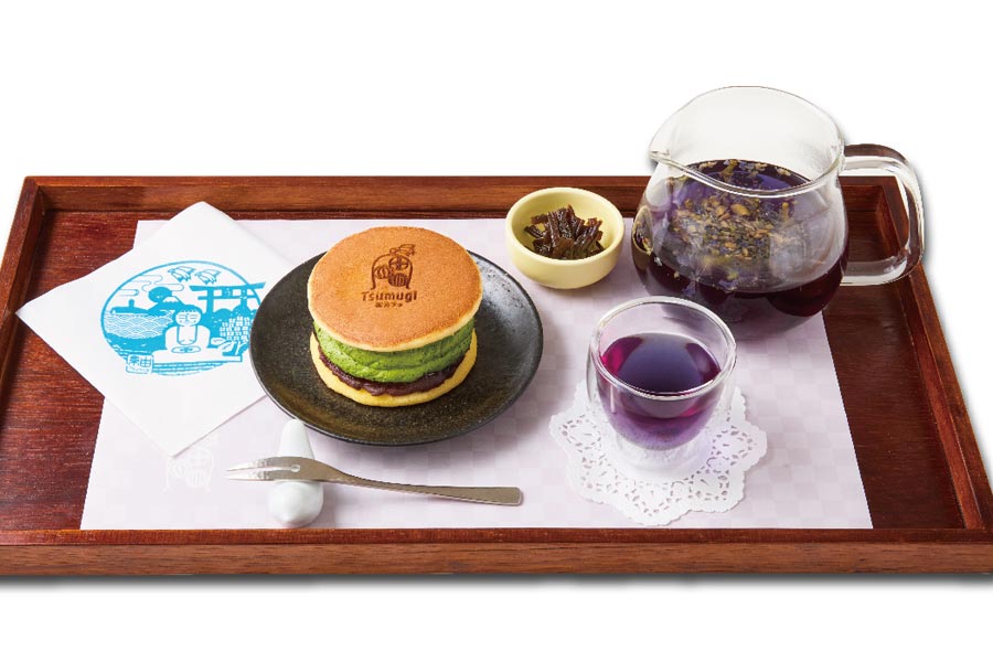 『和カフェ Tsumugi 鎌倉店』の「濃抹茶・生どらやき」