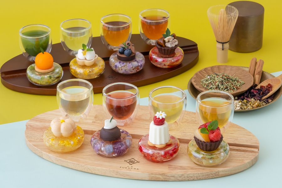『茶寮 FUKUCHA 京都駅店』の「トラディショナルティーペアリングセット」「ハーバルティーペアリングセット」
