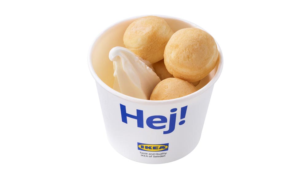 『IKEA（イケア）』の「プラントベースベビーカステラ（5個・ソフトクリーム付き）」