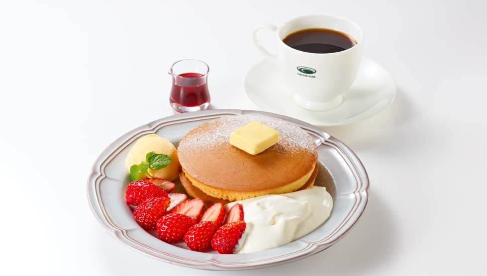 ホットケーキとコーヒー