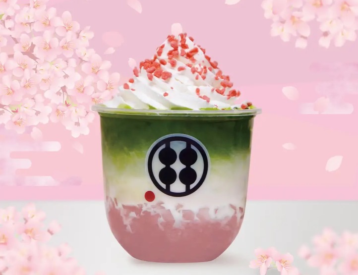 「桜抹茶ラテわらびもちドリンク」