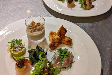 『リストランテ ラ・ヴィータ』の「金沢季節食材の前菜盛り合わせ」