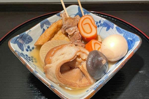 『おでん 輪島ふぐ のどぐろ AMIYA』の「のどぐろ出汁の金沢おでん」