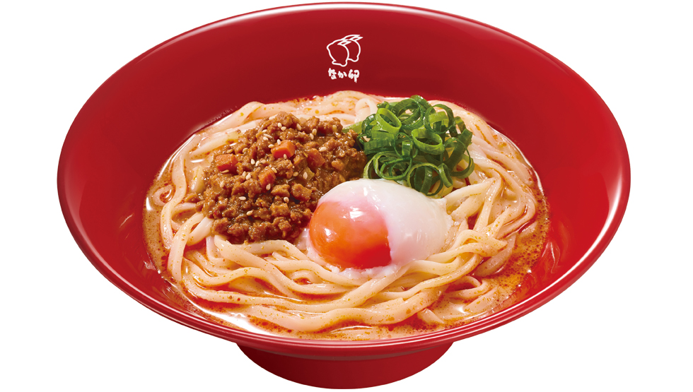 『なか卯』の「温たま冷やし担々うどん」イメージ