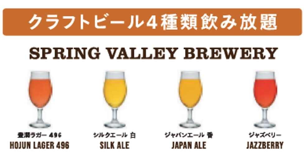 4種類のクラフトビール