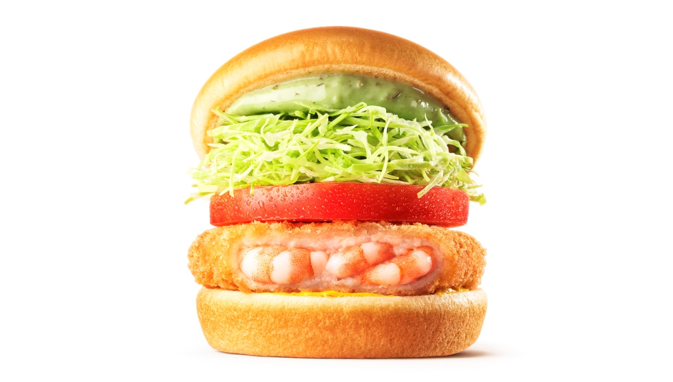 バジルマヨの海老カツバーガー ～国産バジル～」