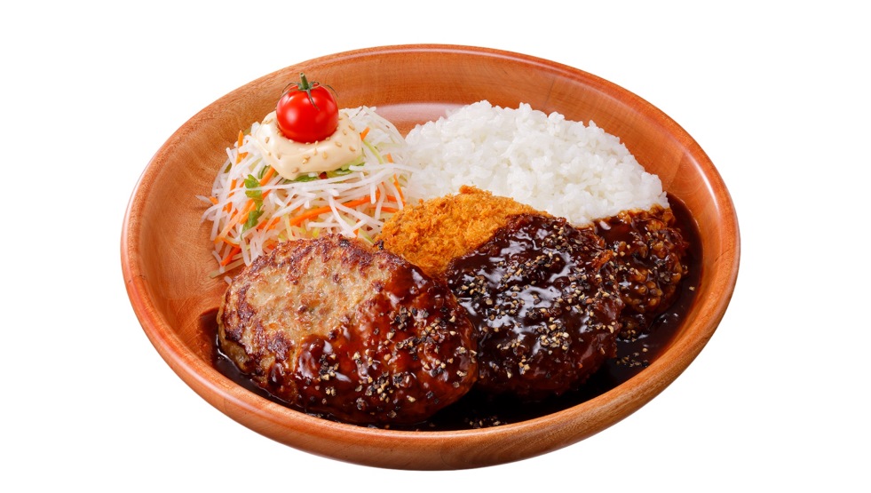 「メンチカツペッパーソース&ハンバーグディッシュ」