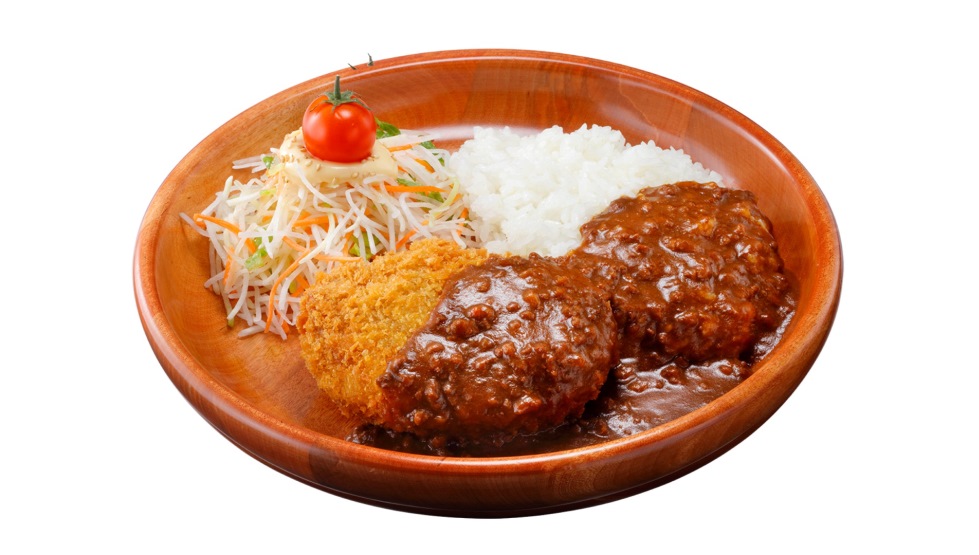 「メンチカツカリー＆ハンバーグディッシュ」