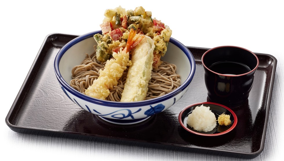 「とろ〜り旨なすと夏野菜のかき揚げ冷やしそば」