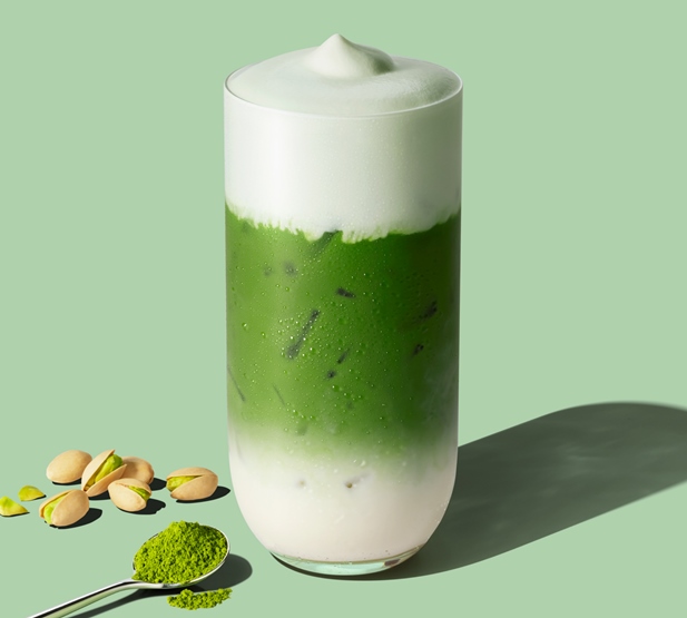 「抹茶 ピスタチオムース ティー ラテ」