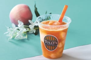 旬のフルーツたっぷり「＆TEA ジャスミン香るピーチフローズンティー」
