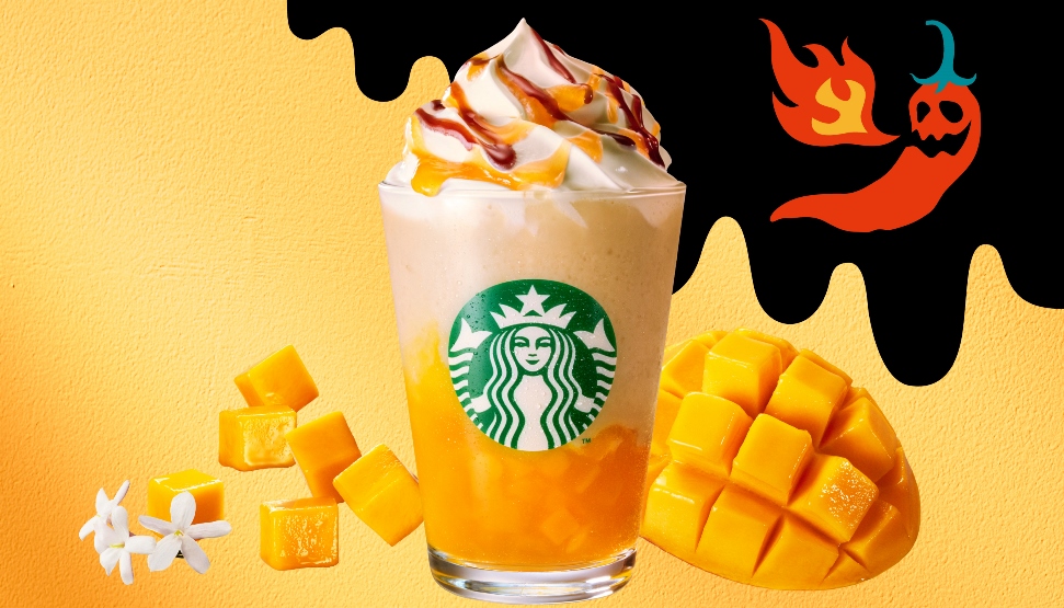 スタバ「ホットハニー オリエンタル マンゴー & ティー フラペチーノ®」