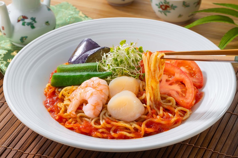 「海鮮のトマト冷やし麺」