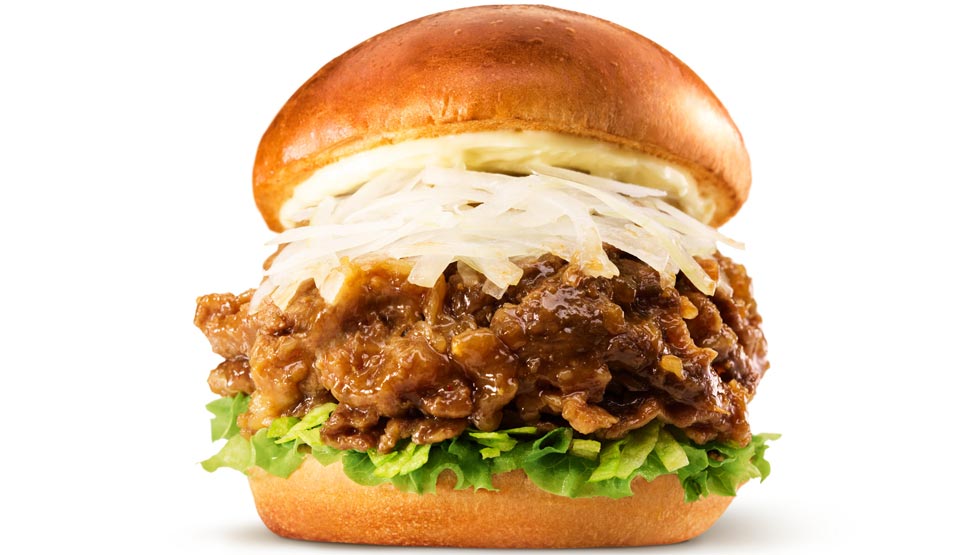「黒毛和牛の肉盛りバーガー」