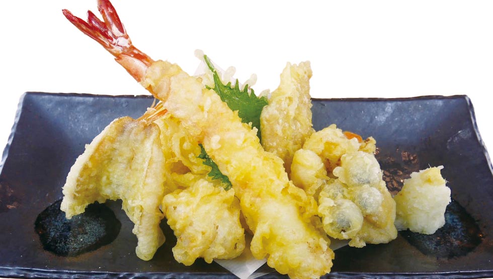『海鮮居酒屋 やまでん丸 豊洲セイルパーク店』の「上天ぷら5点盛り」