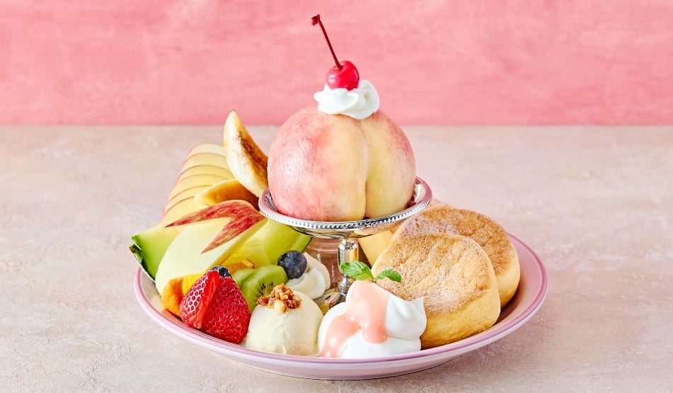 「奇跡のパンケーキ まるごとピーチアラモード」