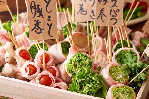 『炭家 池袋店』の野菜巻き串