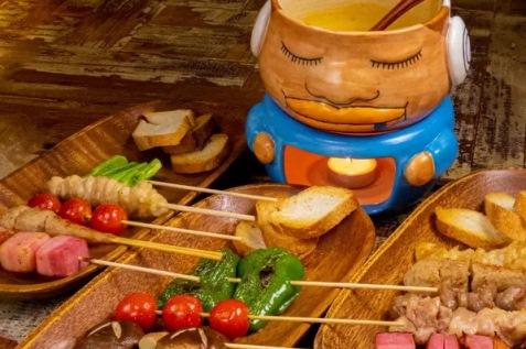 『焼鳥MOZU』のフォンデュ