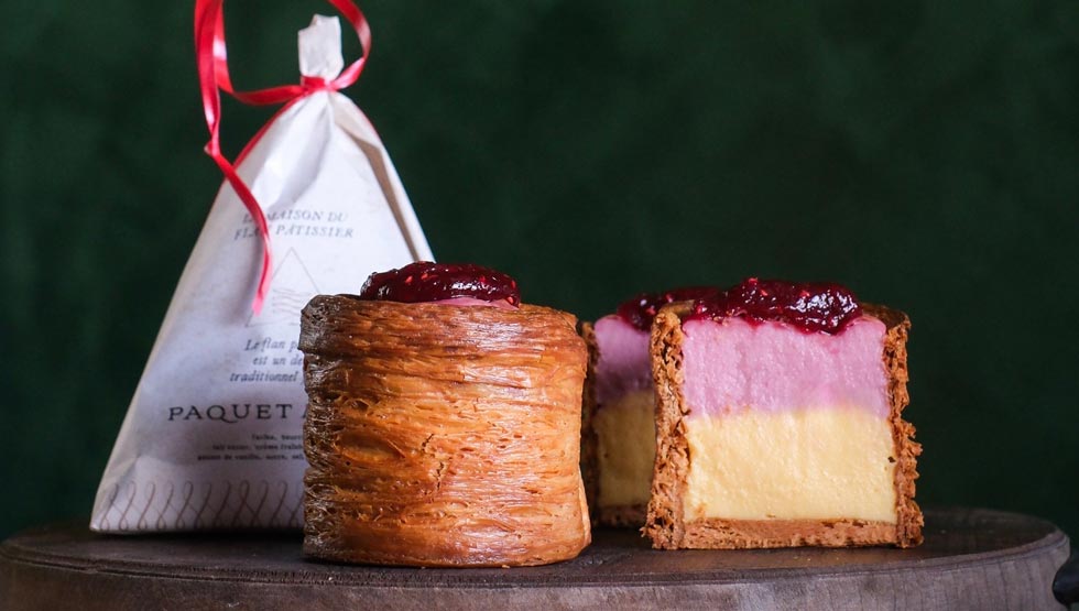 『PAQUET MONTÉ omotesando（パケモンテ オモテサンドウ）』の「FLAN PÂTISSIER（フラン・パティシエ）」の「ラズベリー&レモン」