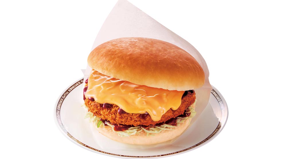 『コメダ珈琲店』の「ドデカチーズメンチバーガー」